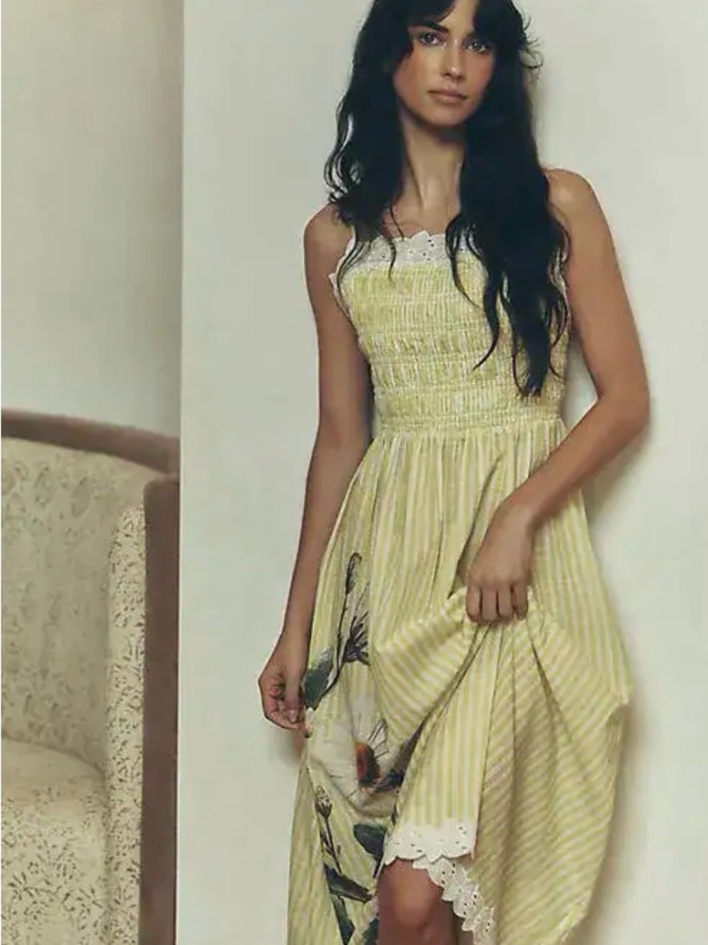 Lyrebird Anthropologie striped sundress